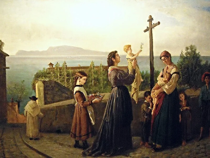 1822-Francesco Saverio Altamura - Una croce al Vomero